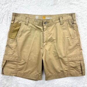 Carhartt Relaxed Fit Cargo Shorts‎ Men's 40 Khaki Tan Force Extremes 7" Inseam